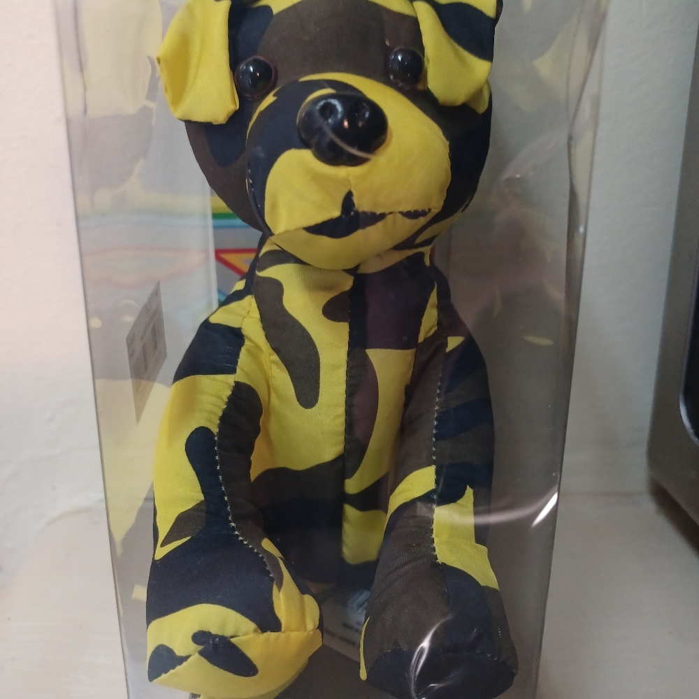 DOG GONE TEDDYBEAR TOTE BAG!! YELLOW CAMO!